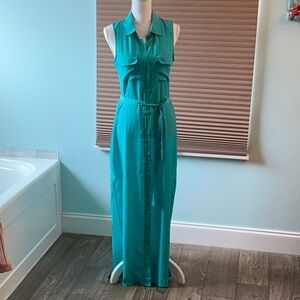 Sleeveless Teal Maxi Dress